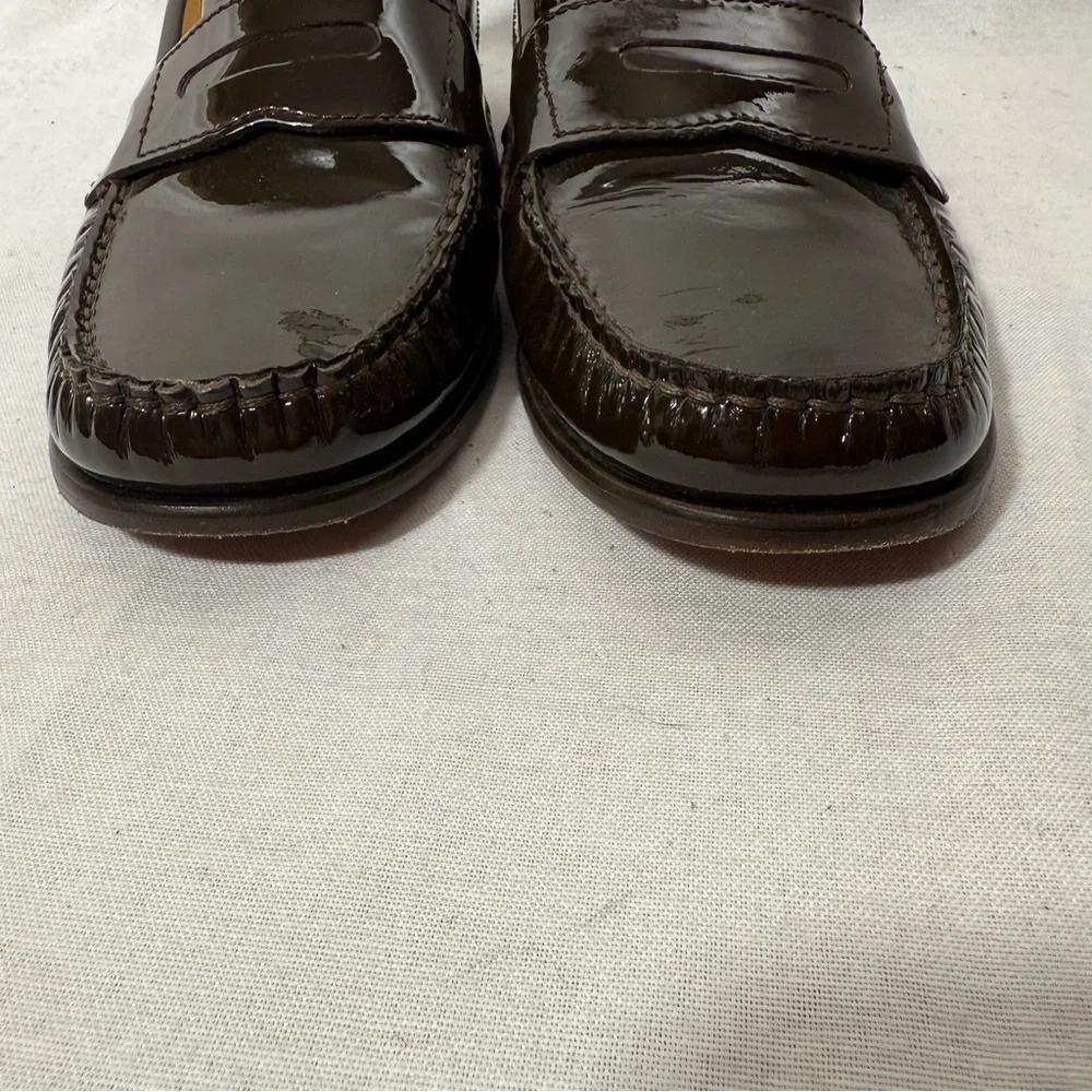 Cole Haan Brown Patent Leather Loafers‎ Classic Old Money Women’s Size 6B